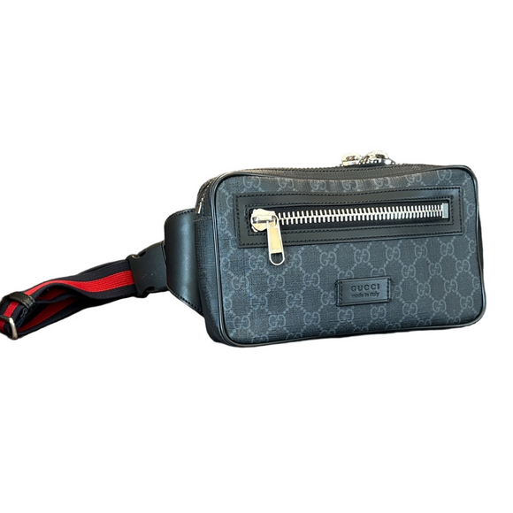 Gucci Black and Gray Belt Bag with Red Accents - Picture 3 of 10